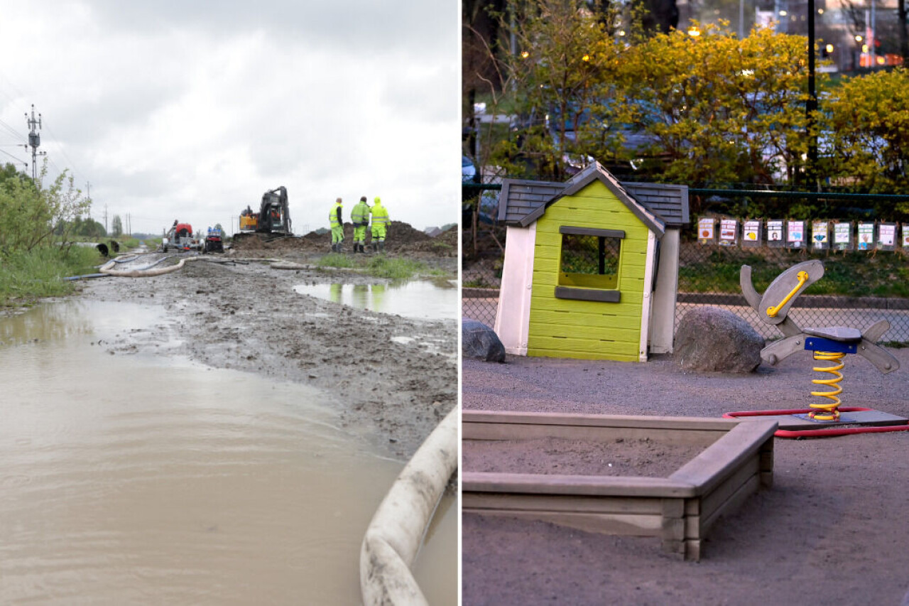 Vattenläckan utanför Nyköping är inte lagad, vilket får till följd att förskolor och skolor behöver hålla fortsatt stängt.