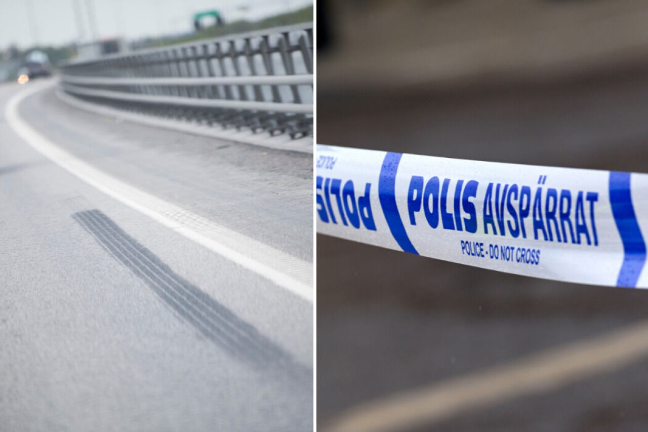 En femåring upptäcktes köra en bil som kört vingligt och krockat med två parkerade bilar i Halmstad.