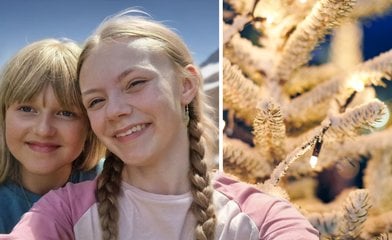 Flickorna i julkalendern Snödrömmar. 