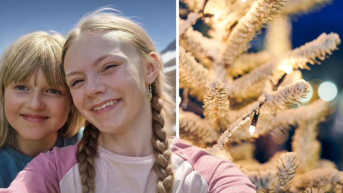 Flickorna i julkalendern Snödrömmar. 