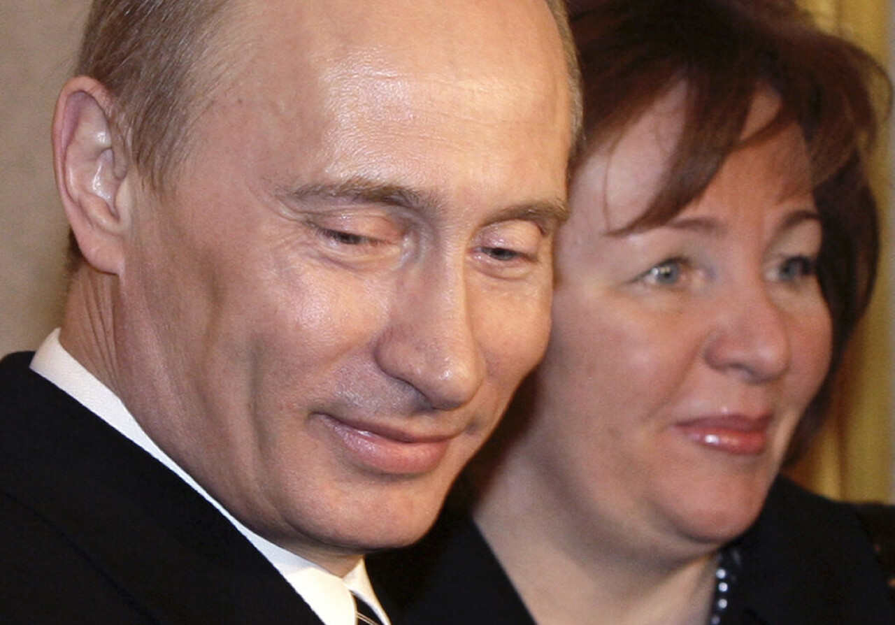 Akrivbild. Vladimir Putin och hans dåvarande fru Ljudmila Putina, 2008.