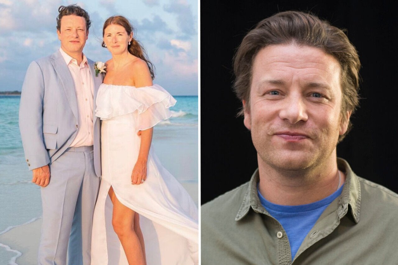 Jamie Oliver och frun Jools Oliver har gift om sig – 23 år efter parets första bröllop.