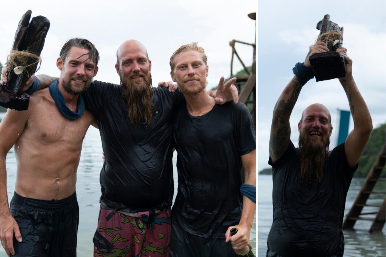 Lars-Olov Johansson (mitten) tillsammans med konkurrenterna Kristofer Nystedt och Martin Larsson.