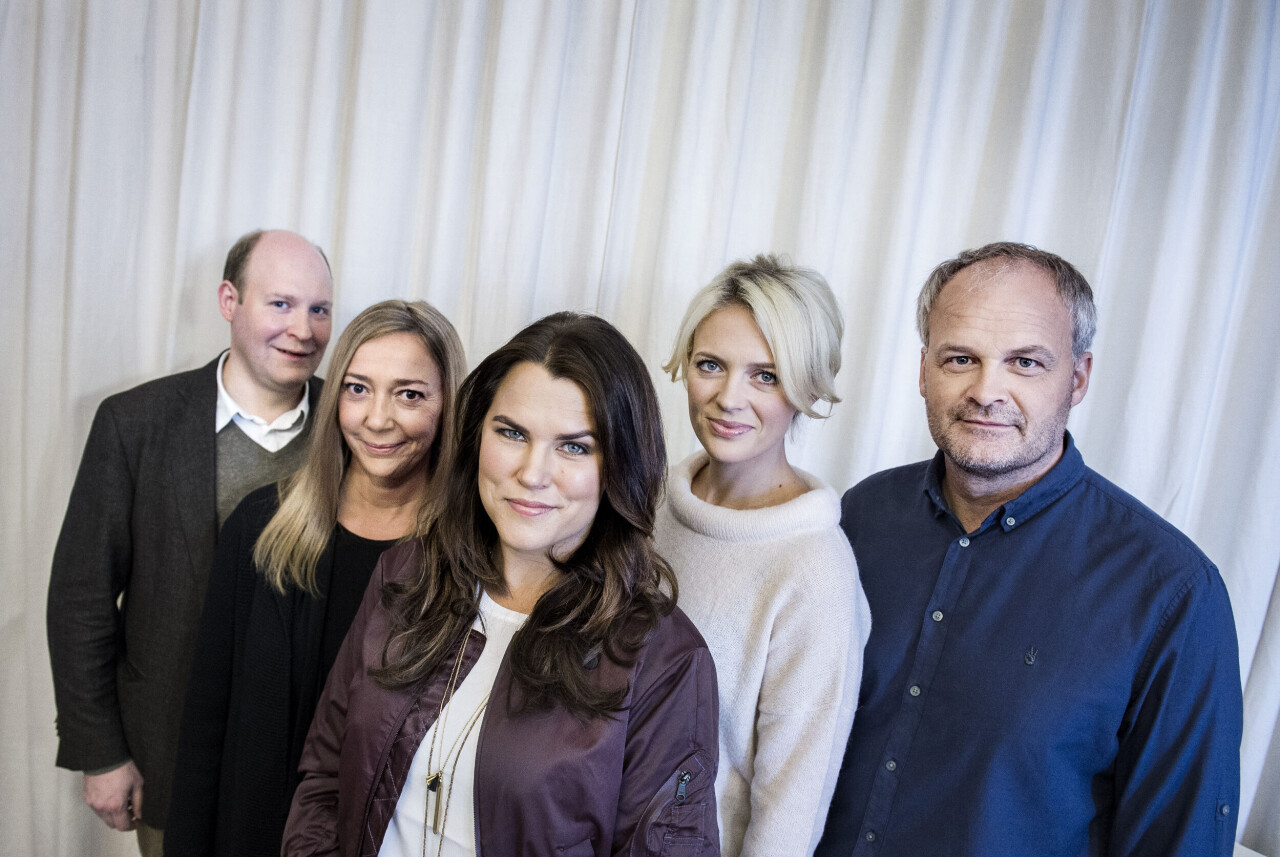 Henrik Dorsin, Malin Cederbladh, Mia Skäringer, Josephine Bornebusch och Johan Rheborg.