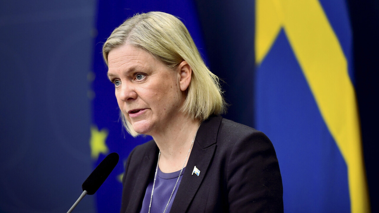 Statsminister Magdalena Andersson (S) fördömer Rysslands anfall mot Ukraina. Arkivbild.